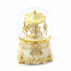 Golden Carousel Musical Water Globe -gifts sale GG 54064 EB 01 1933 xl