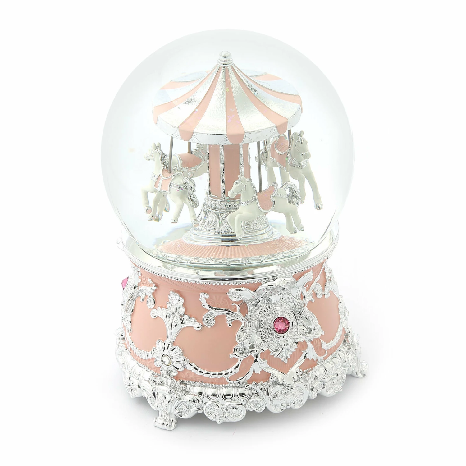 Carousel (Silver Pink) Musical Water Globe – (Duplicate Imported From WooCommerce) 7 Carousel (Silver Pink) Musical Water Globe – (Duplicate Imported From WooCommerce) - Image 7