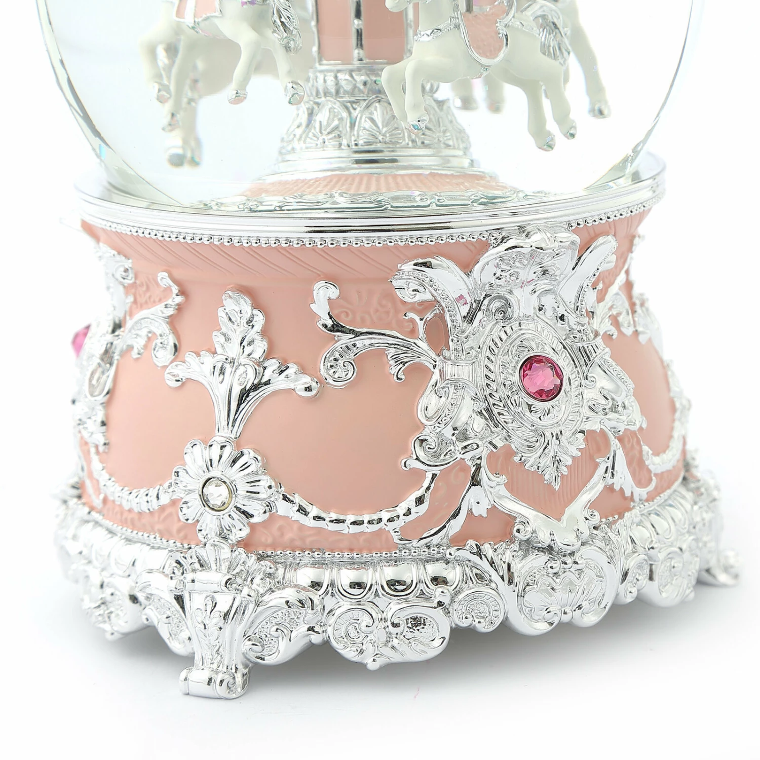 Carousel (Silver Pink) Musical Water Globe – (Duplicate Imported From WooCommerce) 6 Carousel (Silver Pink) Musical Water Globe – (Duplicate Imported From WooCommerce) - Image 6