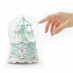 Tiffany Blue Carousel Musical Water Globe 13 Tiffany Blue Carousel Musical Water Globe -gifts sale PA1902 EB IMG 1082 2169 xl