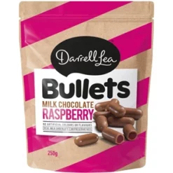 Milk Chocolate Raspberry Liquorice Bullets 226g
