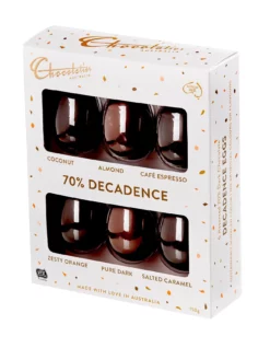 CHOCOL 6PK DECADENT DARK EGG 150g