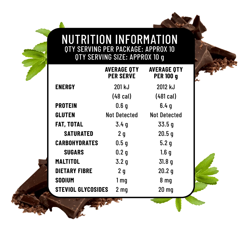 Gourmet Dark Chocolate Sugarless Block 100g 2 Gourmet Dark Chocolate Sugarless Block 100g - Image 2
